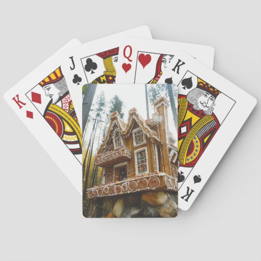 Woodland Gingerbread Mansion Playing Cards トランプ (裏面)