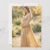 Woodland Girl Baby Shower Forest Animals  招待状 (裏面)