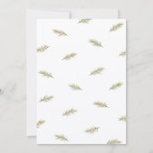 Woodland Girl Baby Shower Invitation Pink 招待状 (裏面)