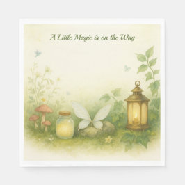 Woodland Glow Baby Shower Invitation | Firefly Jar スタンダードランチョンナプキン