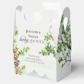 Woodland Greenery Baby Shower Thank You Favor Gift フェイバーボックス (オープン)