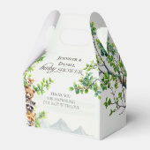 Woodland Greenery Baby Shower Thank You Favor Gift フェイバーボックス (正面サイド)