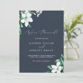 Woodland Greenery Navy Elopement発表 案内状 (スタンド正面)