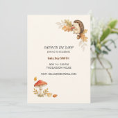 Woodland Hedgehog Fall Baby Shower Invitation 招待状 (スタンド正面)