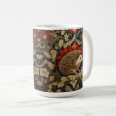 Woodland Hedgehog William Morris Inspired コーヒーマグカップ (正面右)