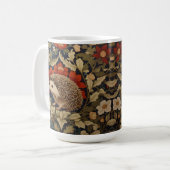Woodland Hedgehog William Morris Inspired コーヒーマグカップ (正面左)