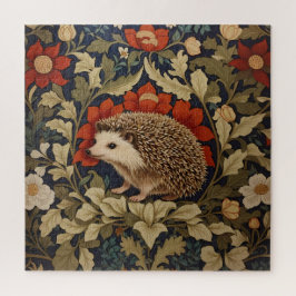 Woodland Hedgehog William Morris Inspired ジグソーパズル