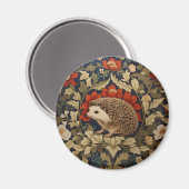 Woodland Hedgehog William Morris Inspired マグネット (正面/裏面)