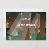 Woodland | “Join Us in the Woods” Forest Theme 招待状 (正面)