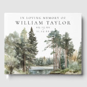 Woodland Lake In Loving Memory Funeral Photo ゲストブック (正面)