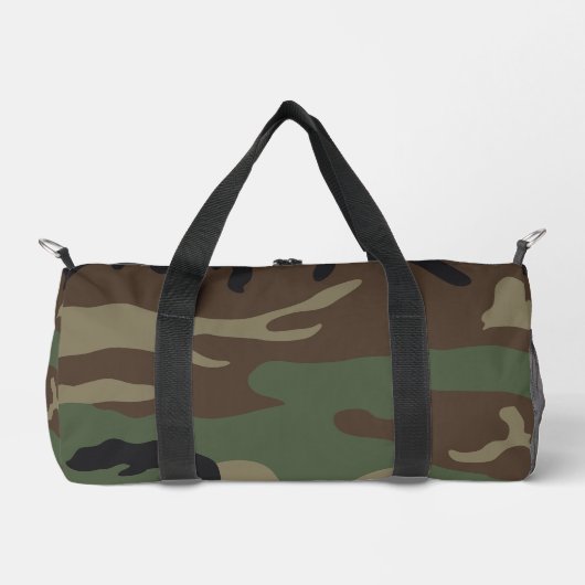Woodland Military Camouflage Pattern ダッフルバッグ (正面)