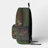 Woodland Military Camouflage Pattern プリントバックパック (右)
