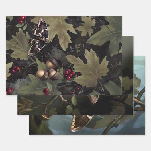  Woodland Moth ラッピングペーパーシート (セット)