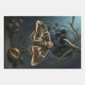 Woodland Moth Illustration ラッピングペーパーシート (正面)