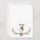 Woodland Mouse Baby Shower 招待状 (裏面)