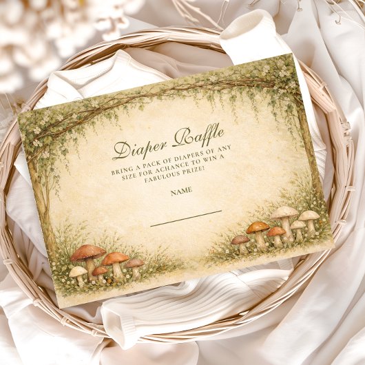 Woodland Mushroom Arch Diapper Raffle エンクロージャーカード