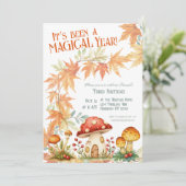 Woodland Mushroom Fall Birthday 招待状 (スタンド正面)