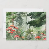 Woodland Mushroom & Fern Baby Shower サンキューカード (裏面)