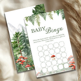 Woodland Mushroom & Fern Baby Shower Bingo Game