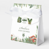 Woodland Mushroom & Fern It’s a Boy Baby Shower フェイバーボックス (正面サイド)
