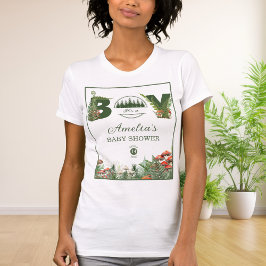 Woodland Mushroom It’s a Boy Baby Shower Forest  Tシャツ