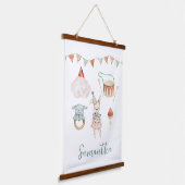 Woodland Mushroom Toys Custom Kid Room  吊り下げ型タペストリー (傾斜あり)