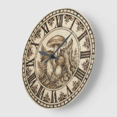 Woodland Mushroom Wall Clock ラージ壁時計 (傾斜)