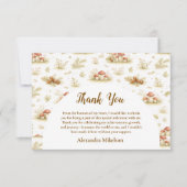 Woodland Mushroom Wild One Birthday サンキューカード (正面)