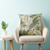 Woodland Mushrooms Pinecones Ferns Autumn Pattern クッション (椅子)