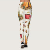 Woodland Nights Camping Pattern Leggings レギンス (裏面)