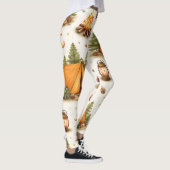 Woodland Nights Camping Pattern Leggings レギンス (右)