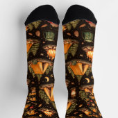 Woodland Nights Camping Pattern Socks ソックス (上部)
