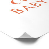 Woodland Oh Boy Pumpkin Baby Shower Welcome Sign ポスター (角)