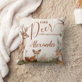 Woodland Oh Deer Theme Baby Shower クッション