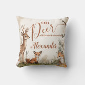 Woodland Oh Deer Theme Baby Shower クッション (正面)
