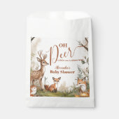 Woodland Oh Deer Theme Baby Shower フェイバーバッグ (正面)