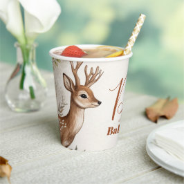 Woodland Oh Deer Theme Baby Shower 紙コップ