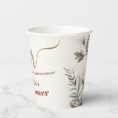 Woodland Oh Deer Theme Baby Shower 紙コップ (裏面)