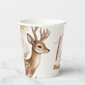 Woodland Oh Deer Theme Baby Shower 紙コップ (正面)