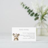 Woodland Opossum Baby Shower • Books for Baby 名刺 (スタンド正面)