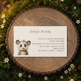 Woodland Opossum Baby Shower • Books for Baby 名刺