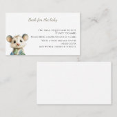 Woodland Opossum Baby Shower • Books for Baby Card 名刺 (正面/裏面)