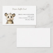 Woodland Opossum Baby Shower • Diaper Raffle 名刺 (正面/裏面)
