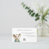 Woodland Opossum Baby Shower • Registry Card 名刺 (スタンド正面)