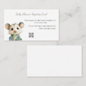 Woodland Opossum Baby Shower • Registry Card 名刺 (正面/裏面)