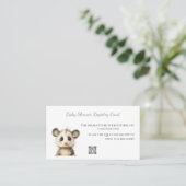 Woodland Opossum Baby Shower • Registry Card 名刺 (スタンド正面)