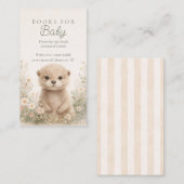 Woodland Otter Baby Shower Books for Baby Insert 名刺 (正面/裏面)