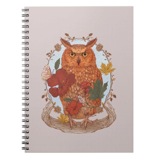 Woodland Owl Notebook ノートブック (正面)