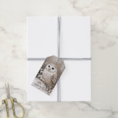 Woodland Owl Winter Christmas ギフトタグ (より糸付き)