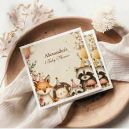 Woodland Party Animals Baby Shower スタンダードカクテルナプキン
